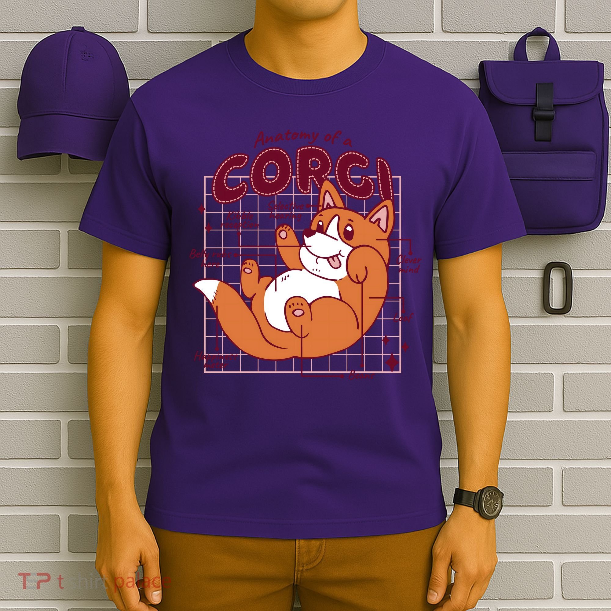 Anatomy Of A Corgi Dog T-Shirt
