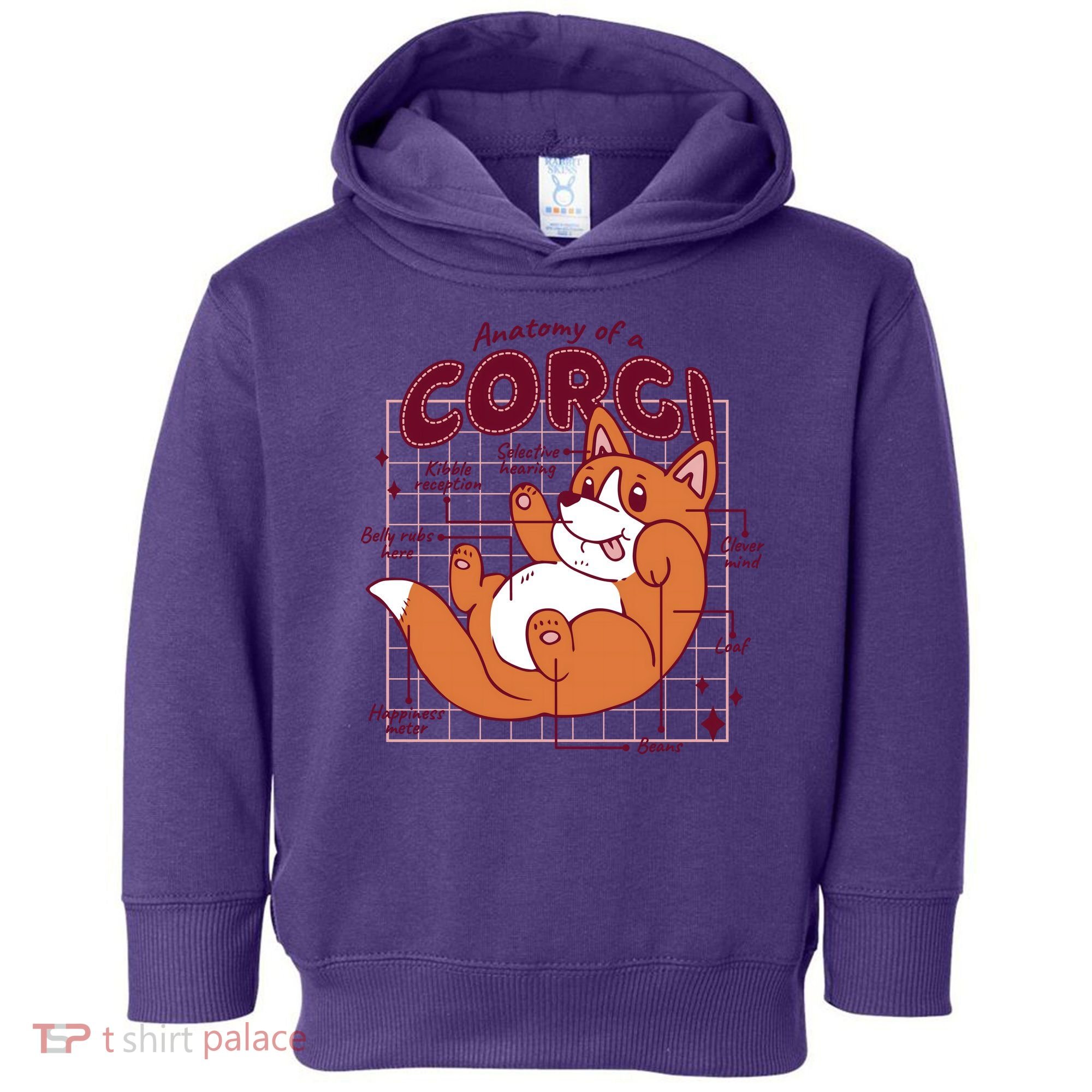 Anatomy Of A Corgi Dog Toddler Hoodie
