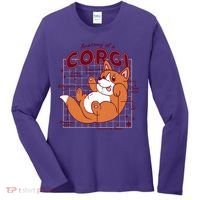 Anatomy Of A Corgi Dog Women's Long Sleeve Shirt thumb 0