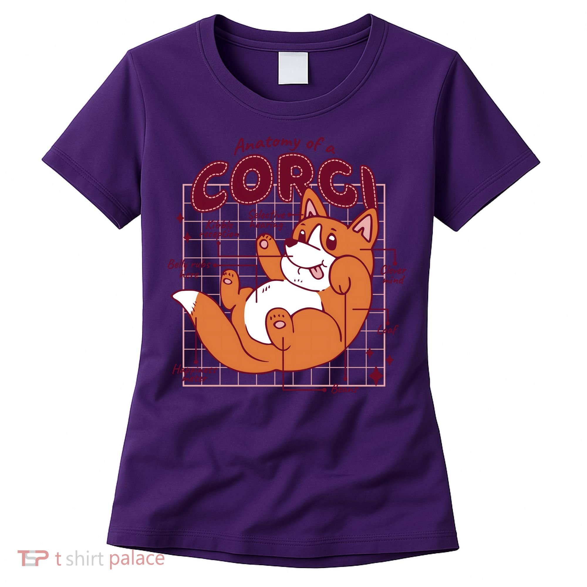 Anatomy Of A Corgi Dog Women's T-Shirt