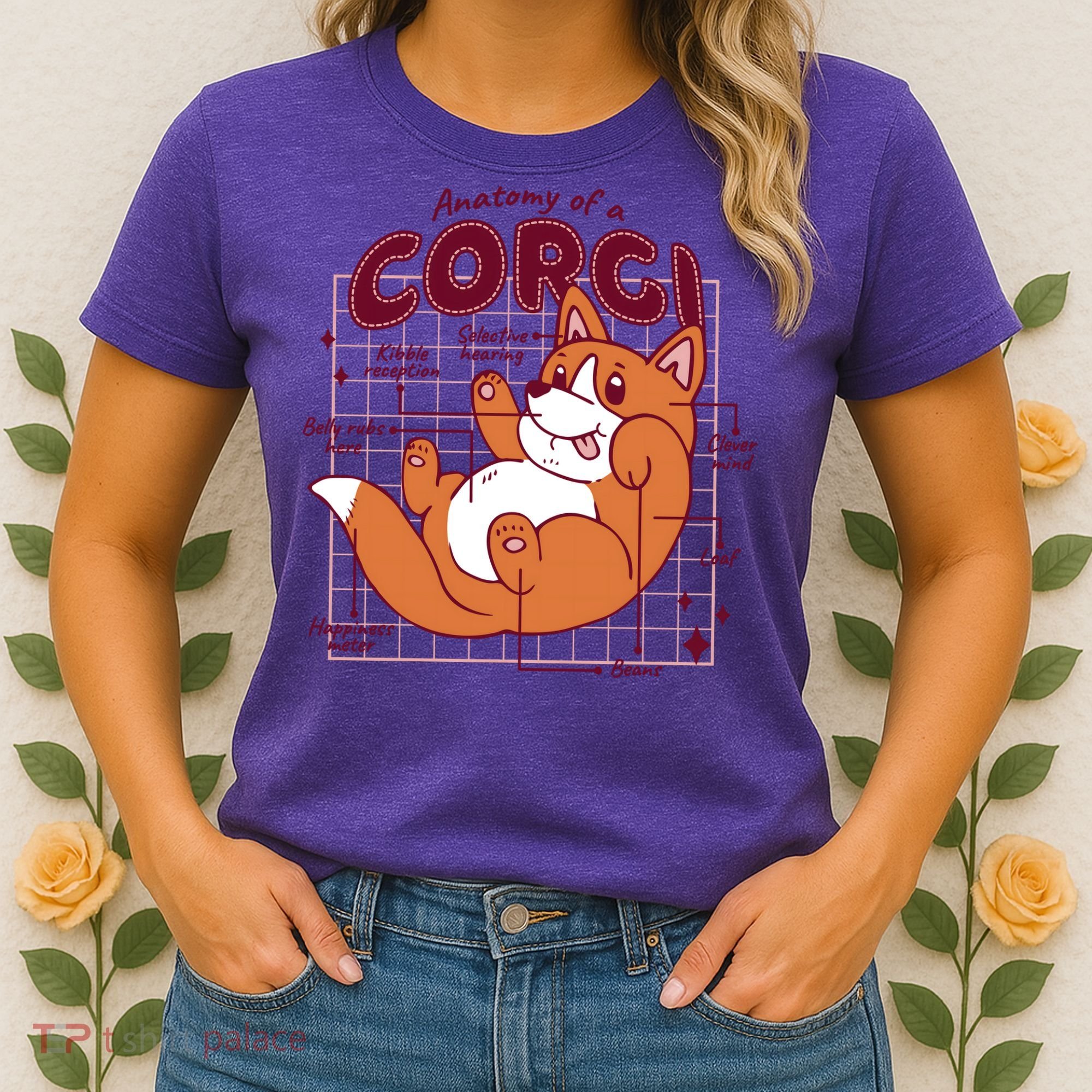 Anatomy Of A Corgi Dog Women's T-Shirt