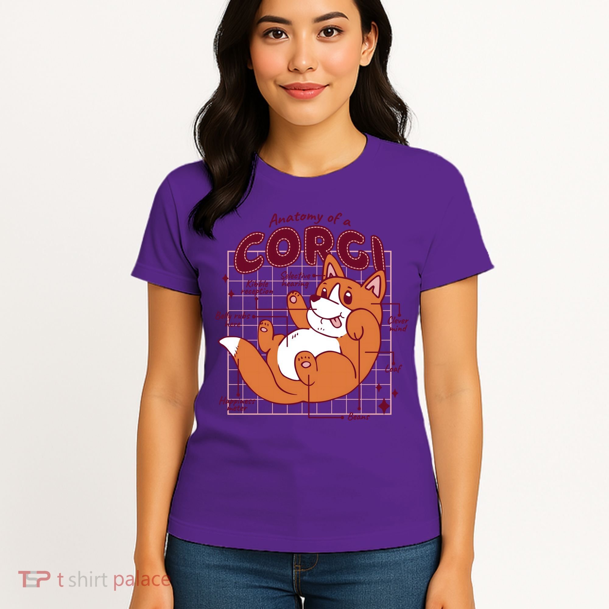 Anatomy Of A Corgi Dog Women's T-Shirt