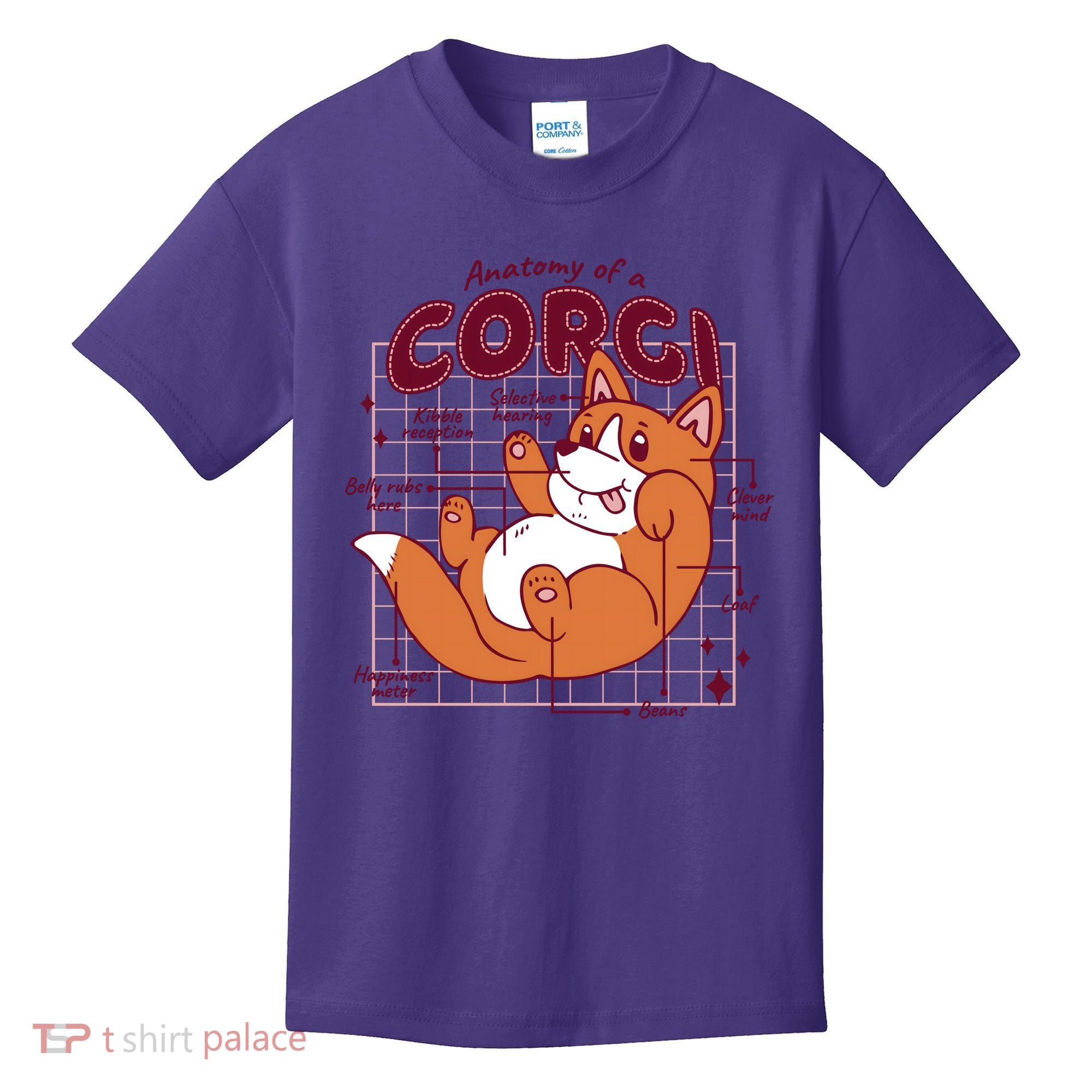 Anatomy Of A Corgi Dog Kids T-Shirt