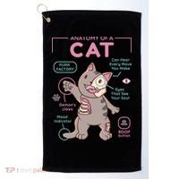 Anatomy Of A Cat Golf Towel thumb 0