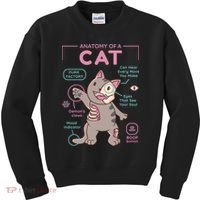 Anatomy Of A Cat Kids Sweatshirt thumb 0
