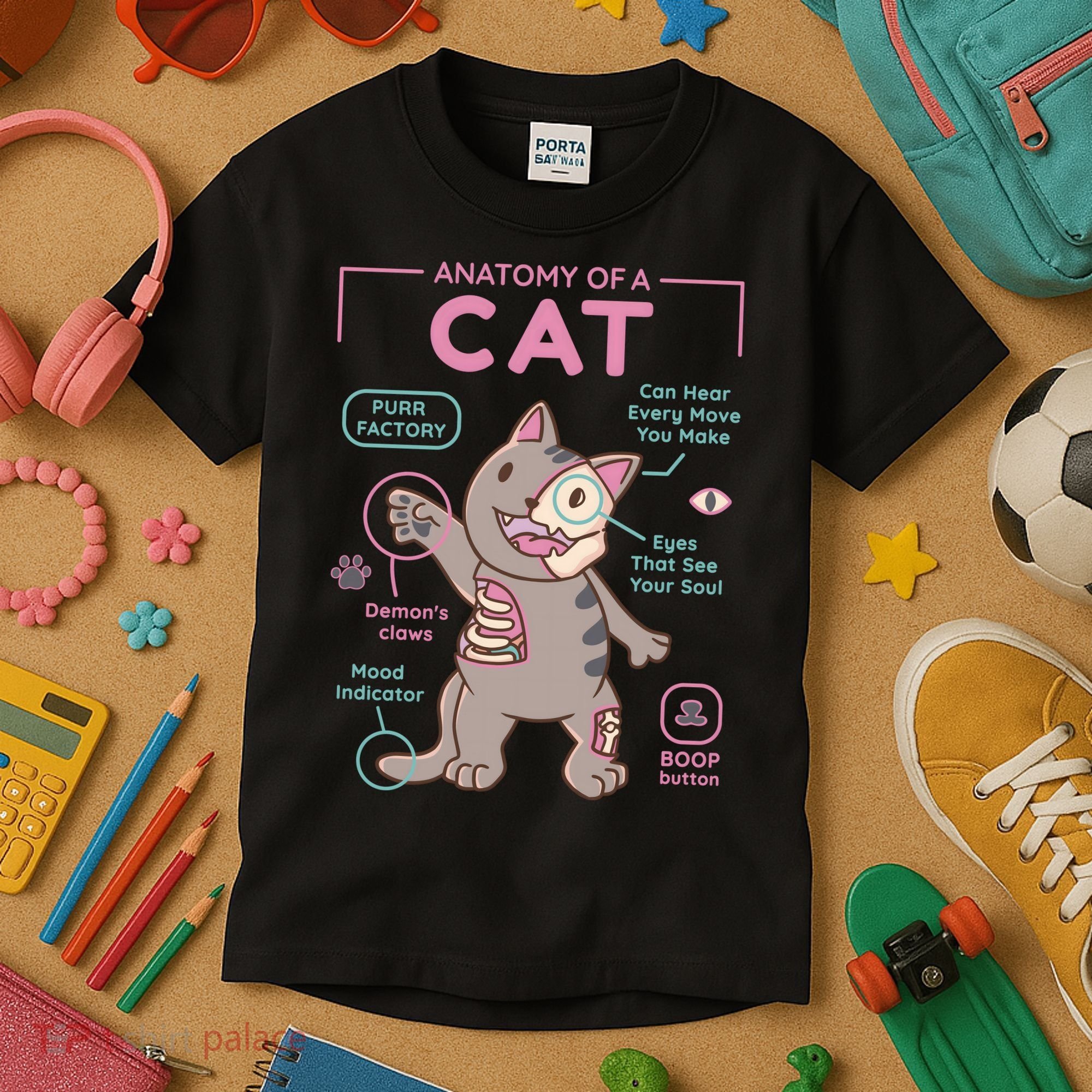 Anatomy Of A Cat Kids T-Shirt