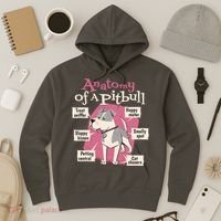 Anatomy Of A Pitbull Cute Gift Hoodie thumb 3