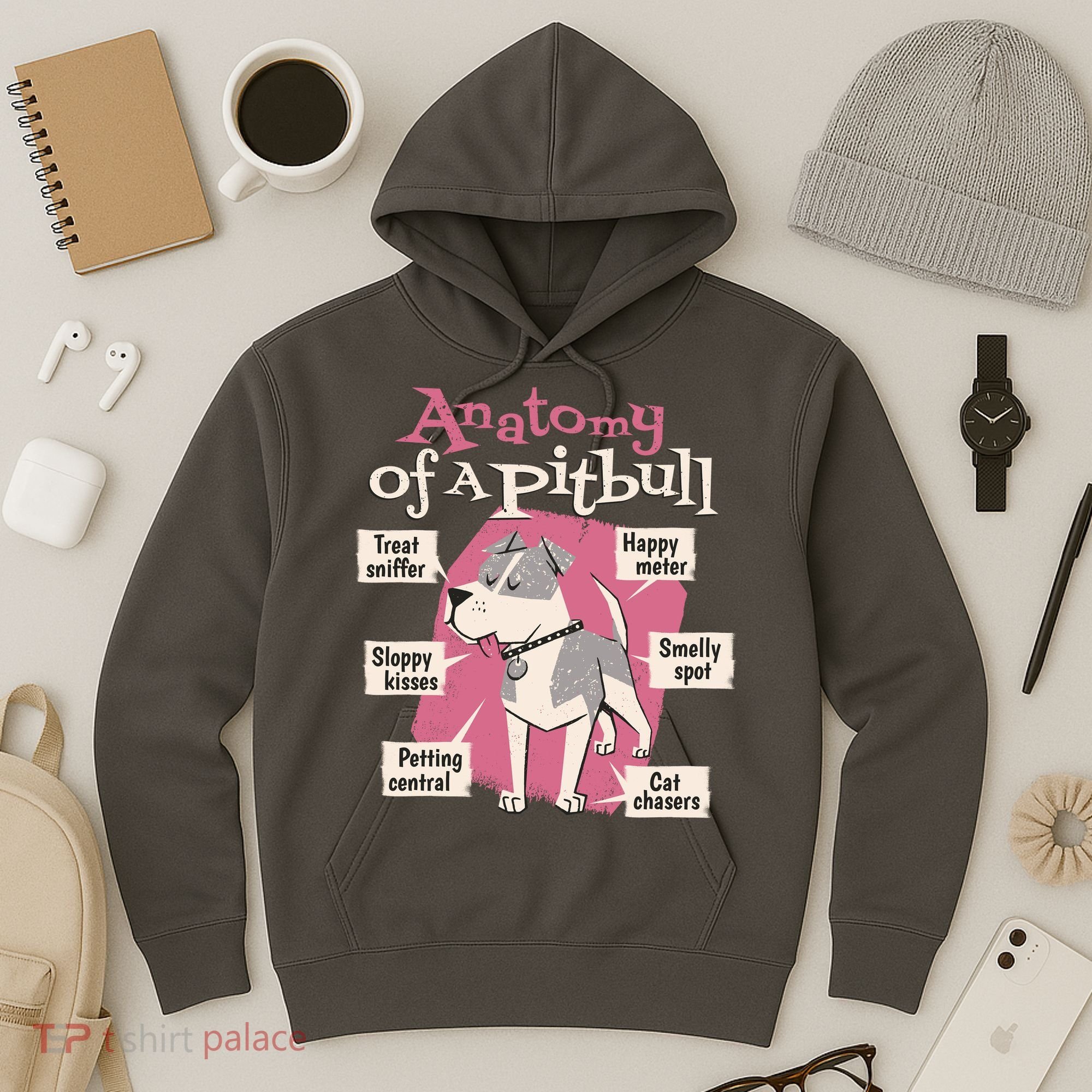 Anatomy Of A Pitbull Cute Gift Hoodie