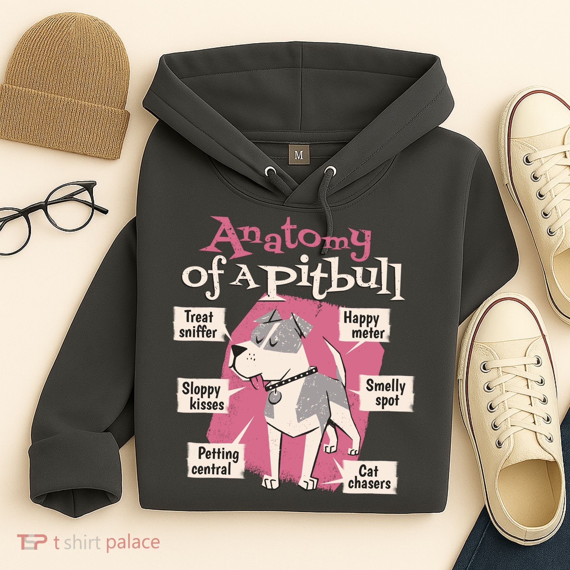 Anatomy Of A Pitbull Cute Gift Hoodie