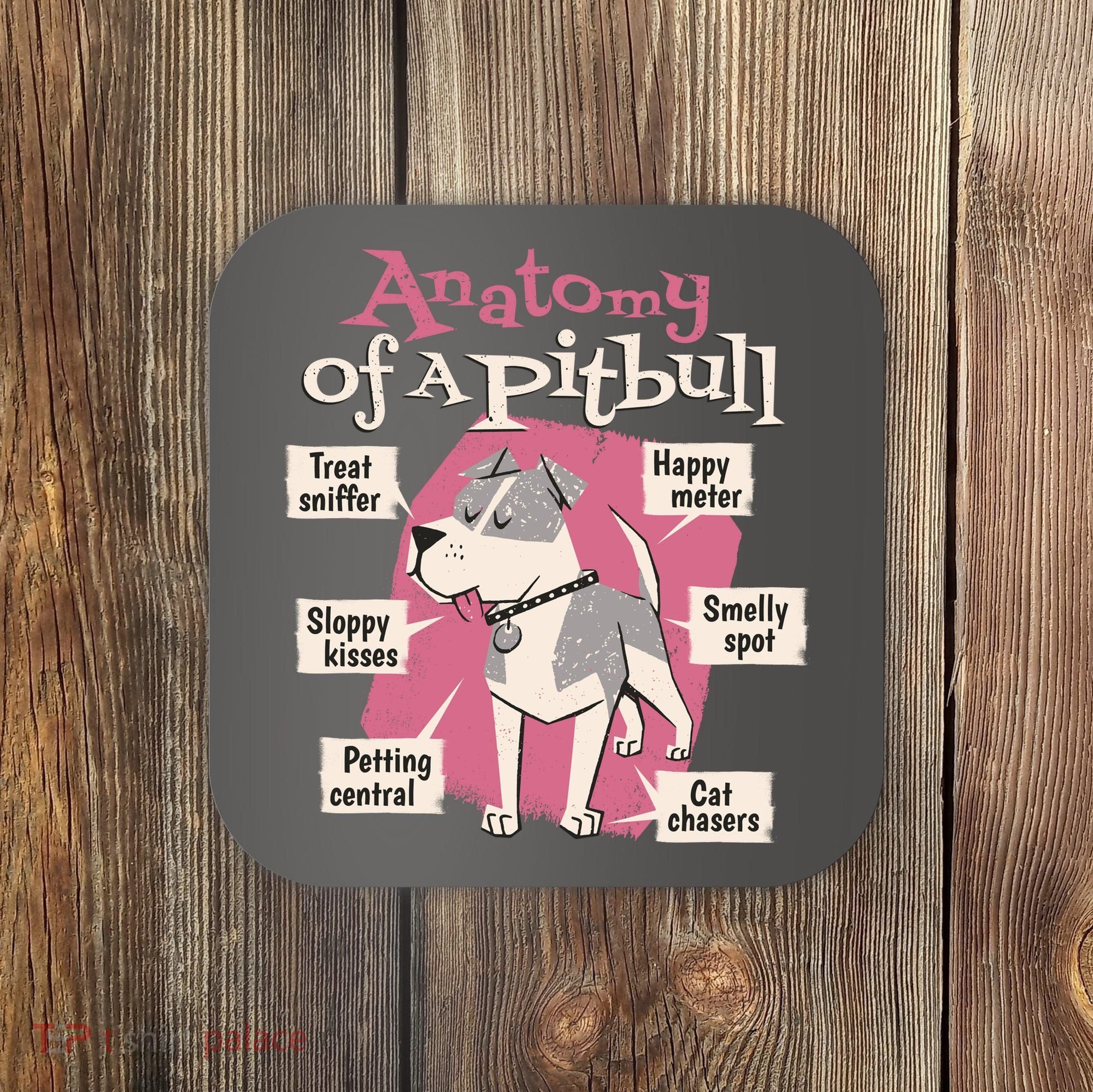 Anatomy Of A Pitbull Cute Gift Coaster