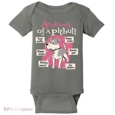 Anatomy Of A Pitbull Cute Gift Baby Bodysuit