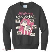 Anatomy Of A Pitbull Cute Gift Kids Sweatshirt thumb 0
