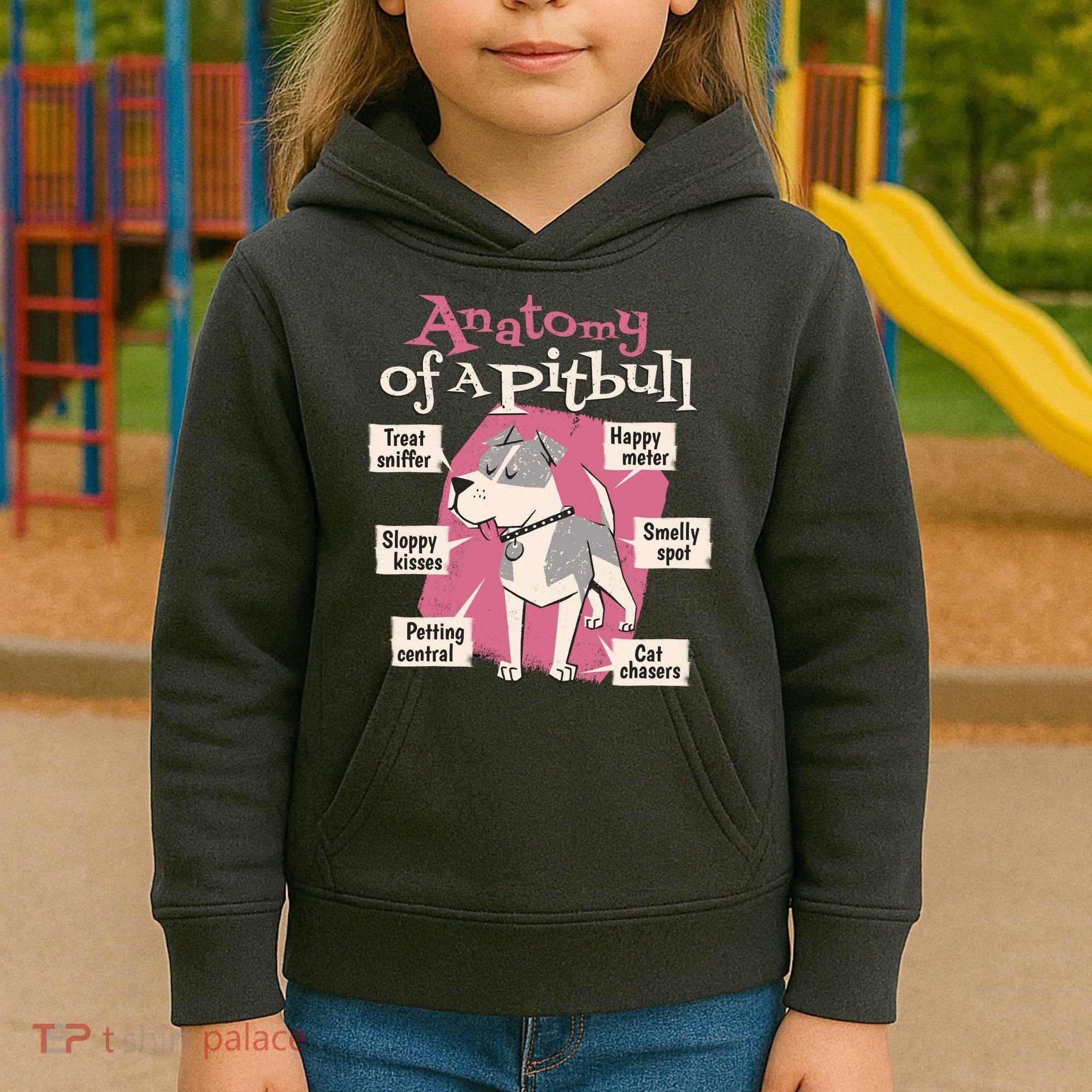 Anatomy Of A Pitbull Cute Gift Kids Hoodie
