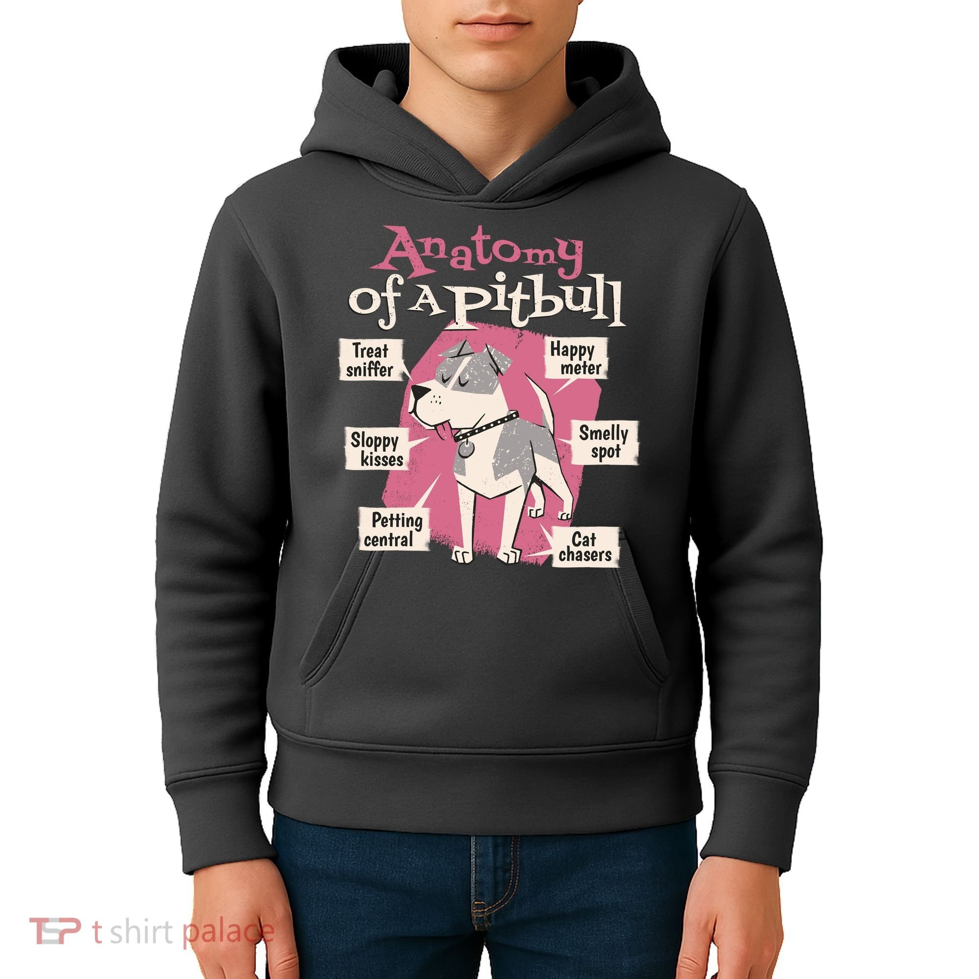 Anatomy Of A Pitbull Cute Gift Kids Hoodie