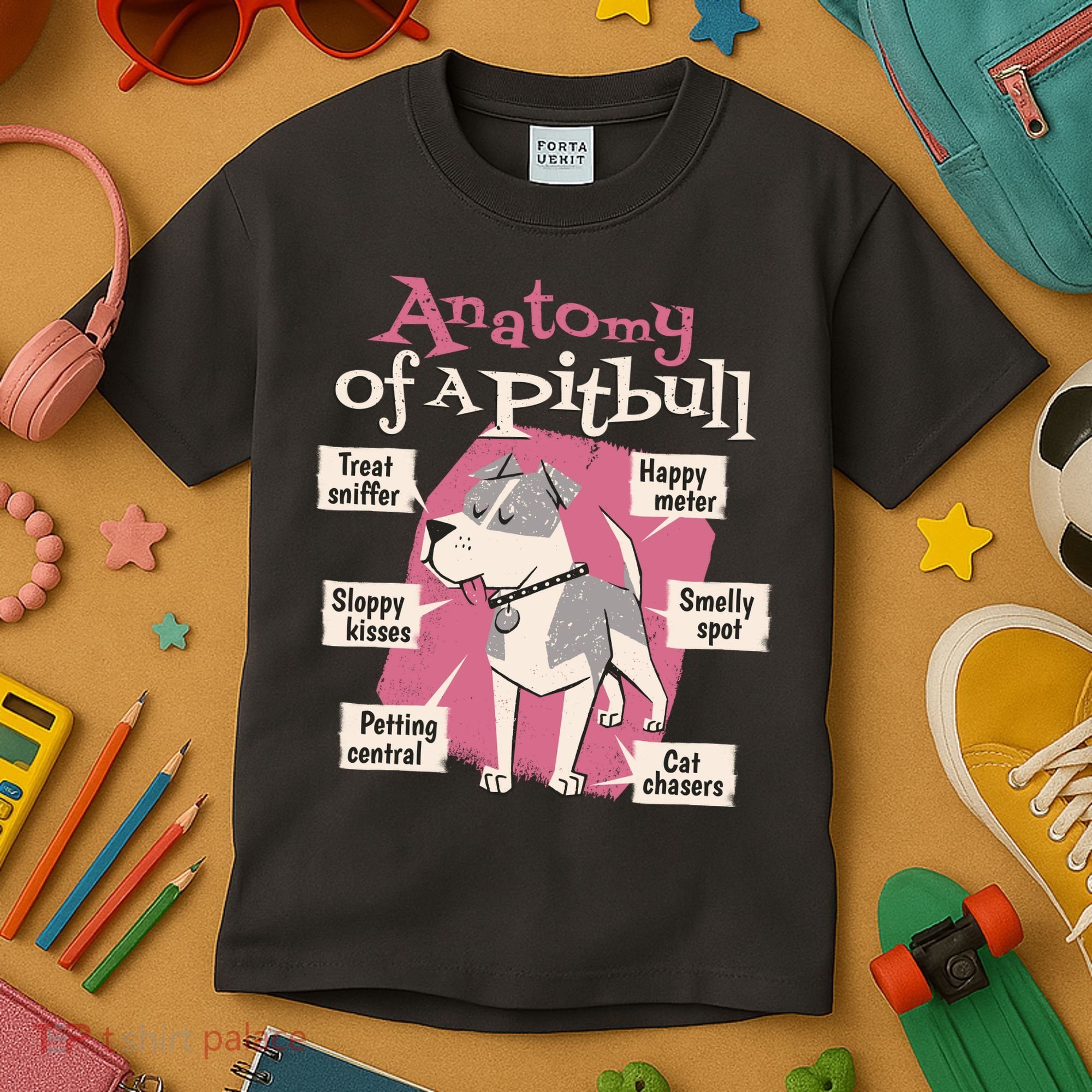 Anatomy Of A Pitbull Cute Gift Kids T-Shirt