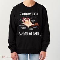 Anatomy Of A Sugar Glider Funny Cute Sugar Glider Gift Women's Sweatshirt thumb 0