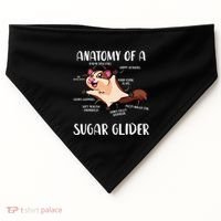 Anatomy Of A Sugar Glider Funny Cute Sugar Glider Gift USA-Made Doggie Bandana thumb 0