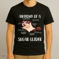 Anatomy Of A Sugar Glider Funny Cute Sugar Glider Gift T-Shirt thumb 3