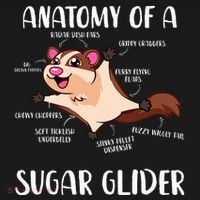 Anatomy Of A Sugar Glider Funny Cute Sugar Glider Gift Mousepad thumb 1