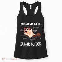 Anatomy Of A Sugar Glider Funny Cute Sugar Glider Gift Women's Tank Top thumb 0