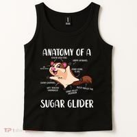 Anatomy Of A Sugar Glider Funny Cute Sugar Glider Gift Tank Top thumb 2