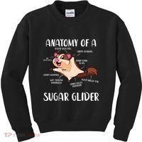 Anatomy Of A Sugar Glider Funny Cute Sugar Glider Gift Kids Sweatshirt thumb 0