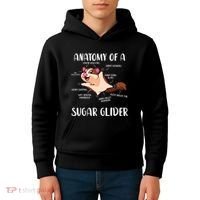 Anatomy Of A Sugar Glider Funny Cute Sugar Glider Gift Kids Hoodie thumb 4