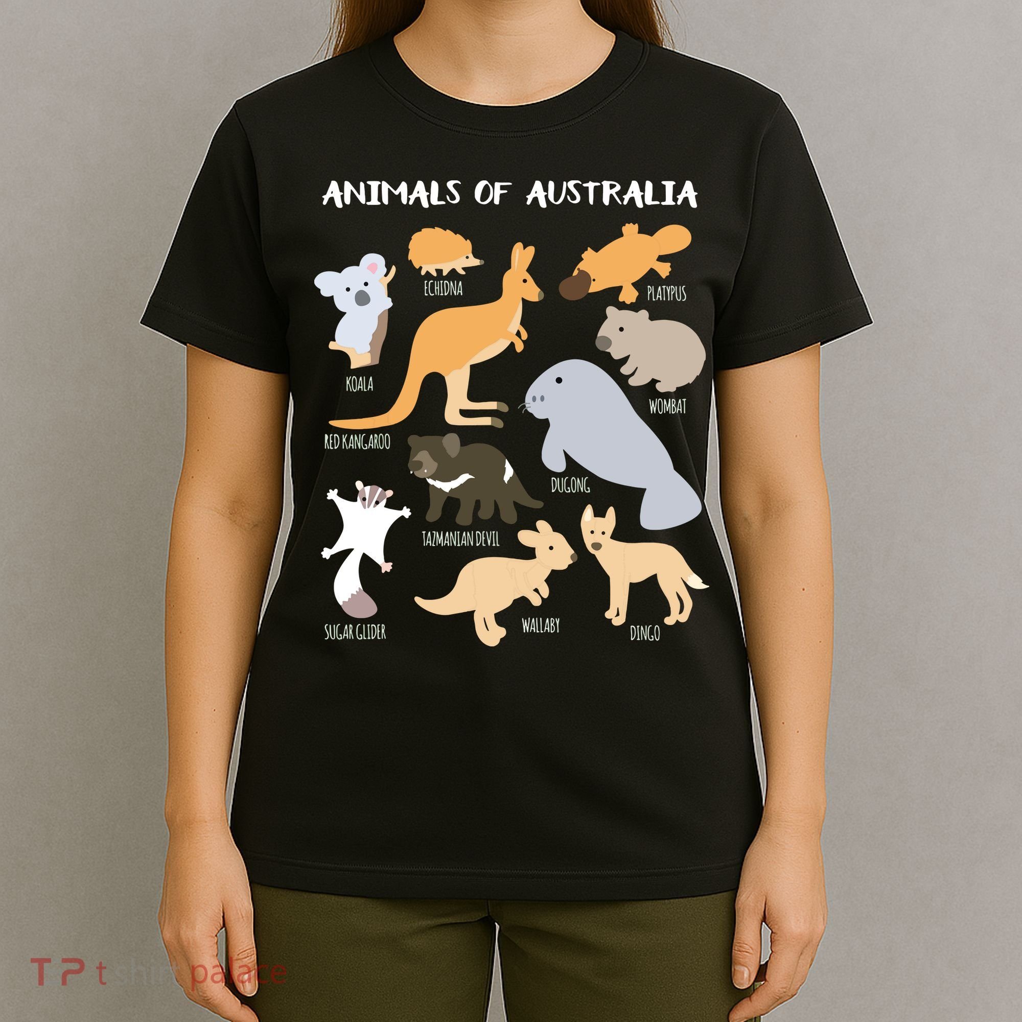 Animals Of Australia Australian Animal Educational Gift T-Shirt