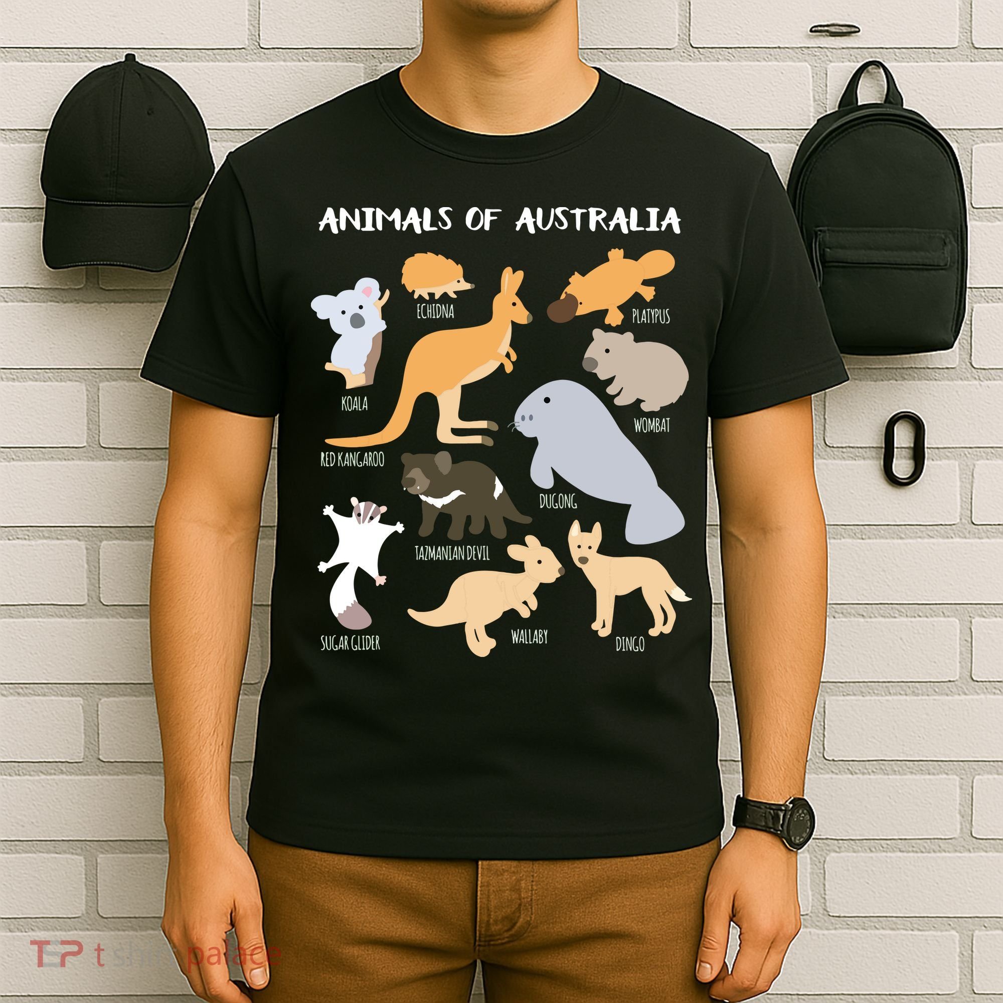 Animals Of Australia Australian Animal Educational Gift T-Shirt