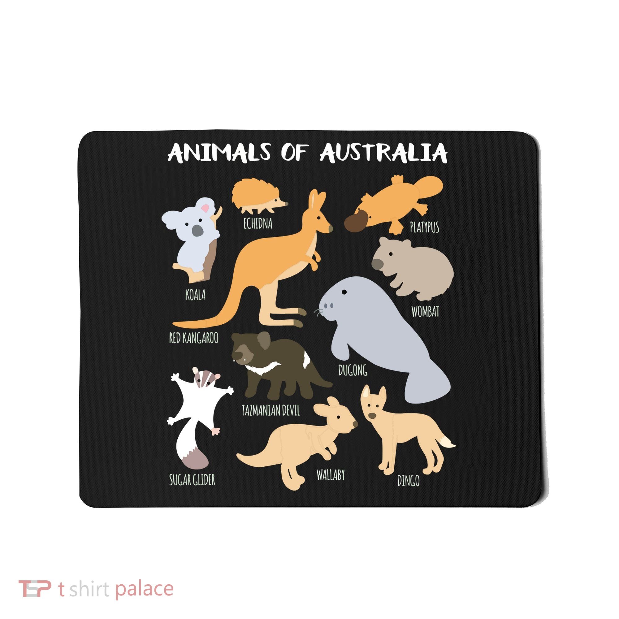 Animals Of Australia Australian Animal Educational Gift Mousepad
