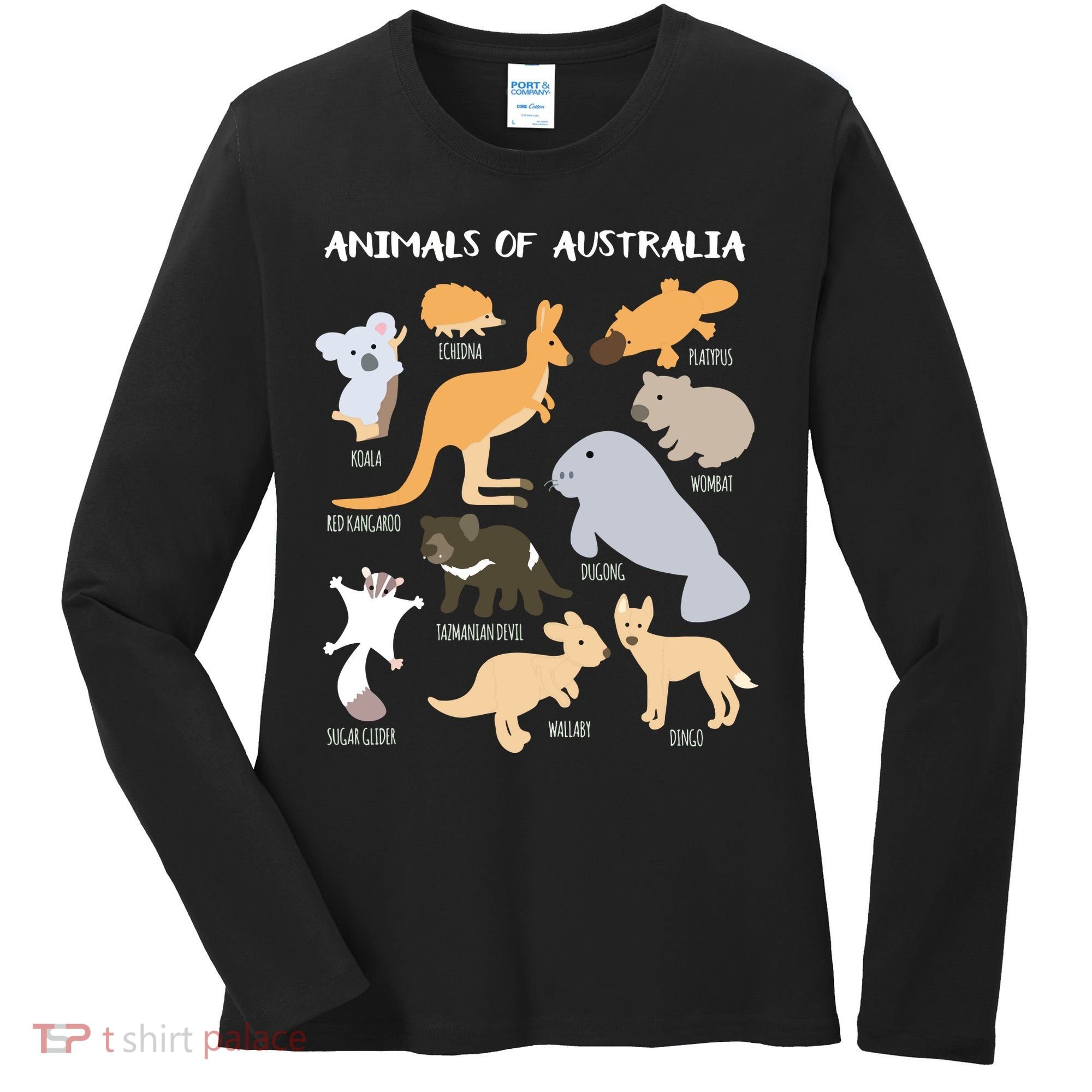 Animals Of Australia Australian Animal Educational Gift Women's Long Sleeve Shirt