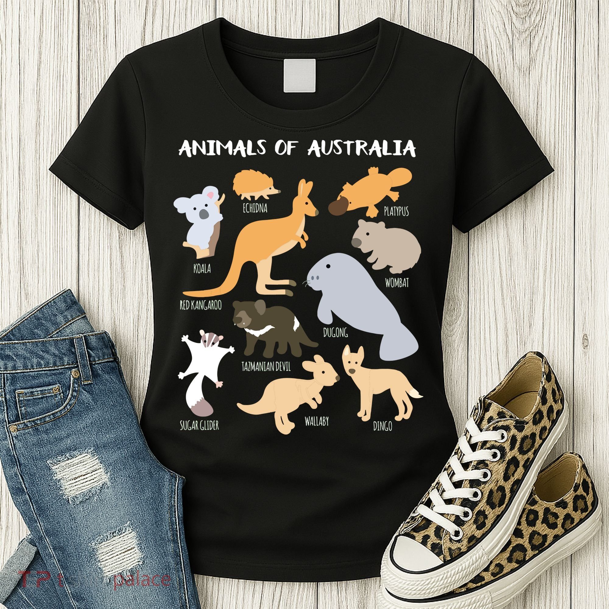 Animals Of Australia Australian Animal Educational Gift Women's T-Shirt