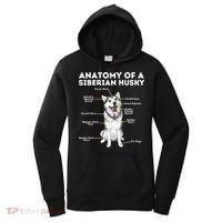Anatomy Of A Siberian Husky Cool Gift Funny Sibe Owner Dog Lover Gift Women's Hoodie thumb 0