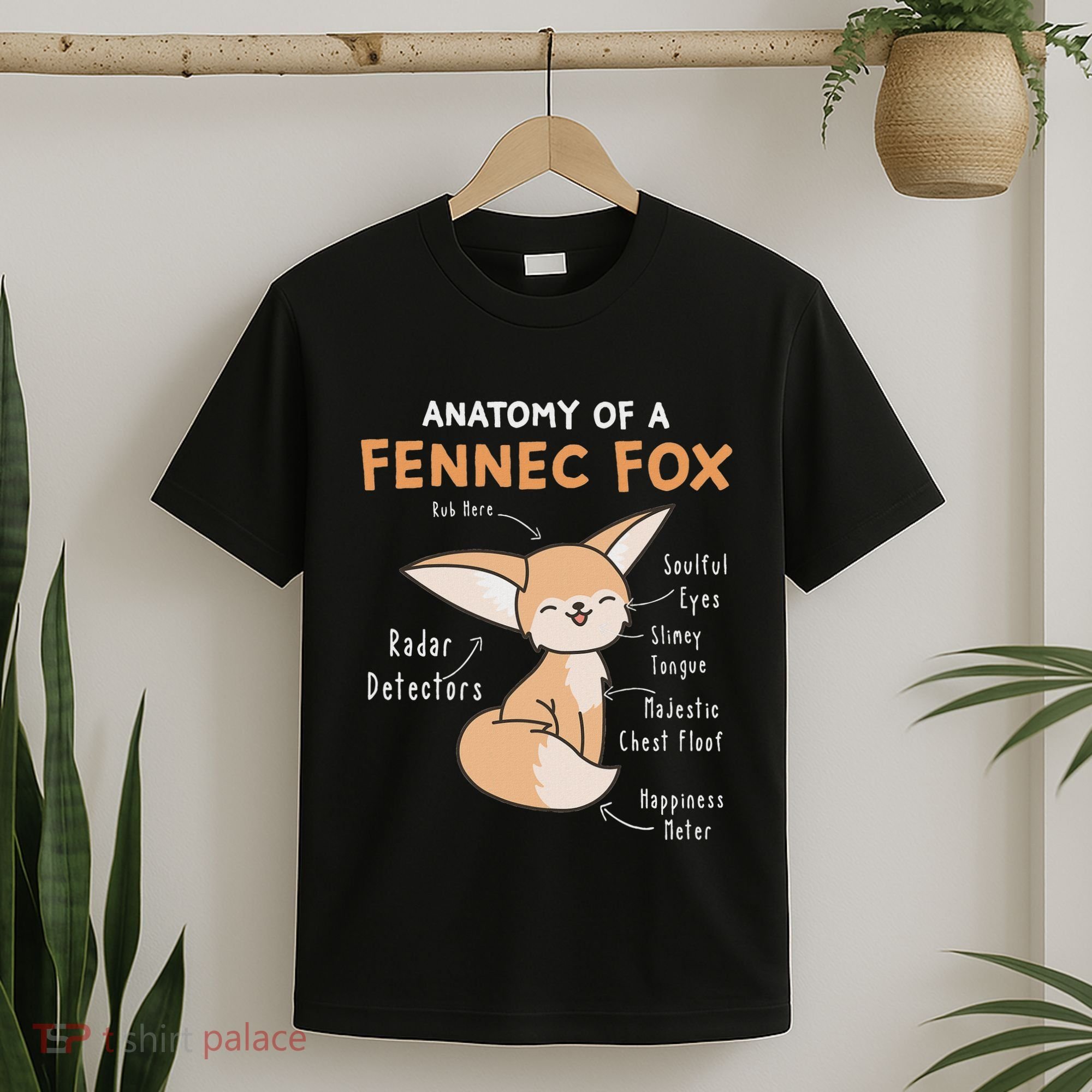 Anatomy Of A Fennec Fox Cute Fox Lover Gift Fennec Fox T-Shirt