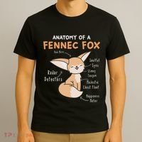 Anatomy Of A Fennec Fox Cute Fox Lover Gift Fennec Fox T-Shirt thumb 3