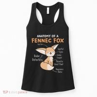 Anatomy Of A Fennec Fox Cute Fox Lover Gift Fennec Fox Women's Tank Top thumb 0