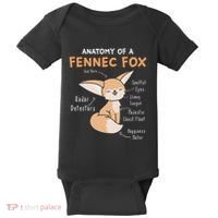 Anatomy Of A Fennec Fox Cute Fox Lover Gift Fennec Fox Baby Bodysuit thumb 0