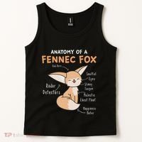 Anatomy Of A Fennec Fox Cute Fox Lover Gift Fennec Fox Tank Top thumb 2