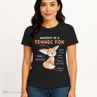 Anatomy Of A Fennec Fox Cute Fox Lover Gift Fennec Fox Women's T-Shirt thumb 4