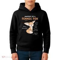 Anatomy Of A Fennec Fox Cute Fox Lover Gift Fennec Fox Kids Hoodie thumb 4