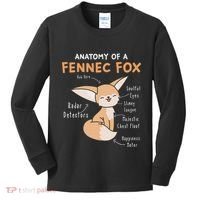 Anatomy Of A Fennec Fox Cute Fox Lover Gift Fennec Fox Kids Long Sleeve Shirt thumb 0