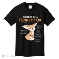 Anatomy Of A Fennec Fox Cute Fox Lover Gift Fennec Fox Kids T-Shirt thumb 0