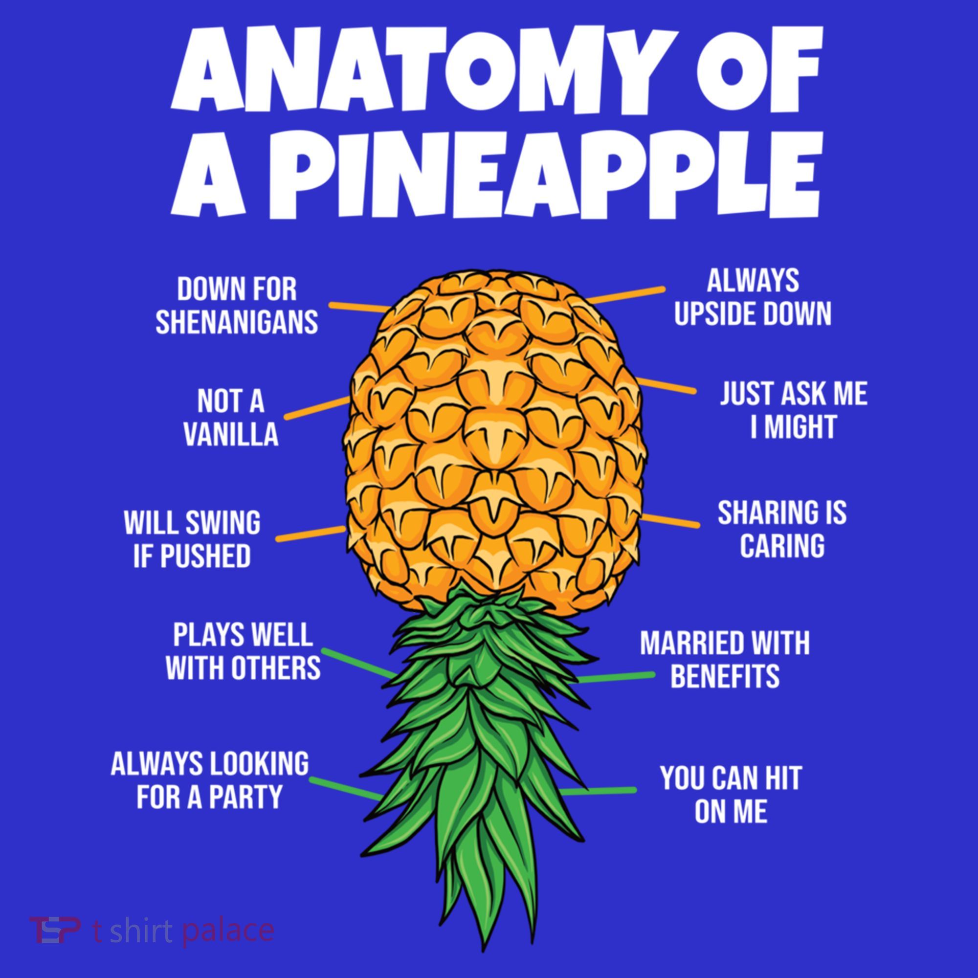 Anatomy Of A Pineapple Swinger Funny Upside Down Pineapple Great Gift Women's Tank Top