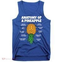 Anatomy Of A Pineapple Swinger Funny Upside Down Pineapple Great Gift Tank Top thumb 0