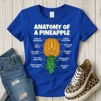 Anatomy Of A Pineapple Swinger Funny Upside Down Pineapple Great Gift Women's T-Shirt thumb 3