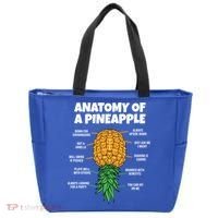 Anatomy Of A Pineapple Swinger Funny Upside Down Pineapple Great Gift Tote Bag thumb 0