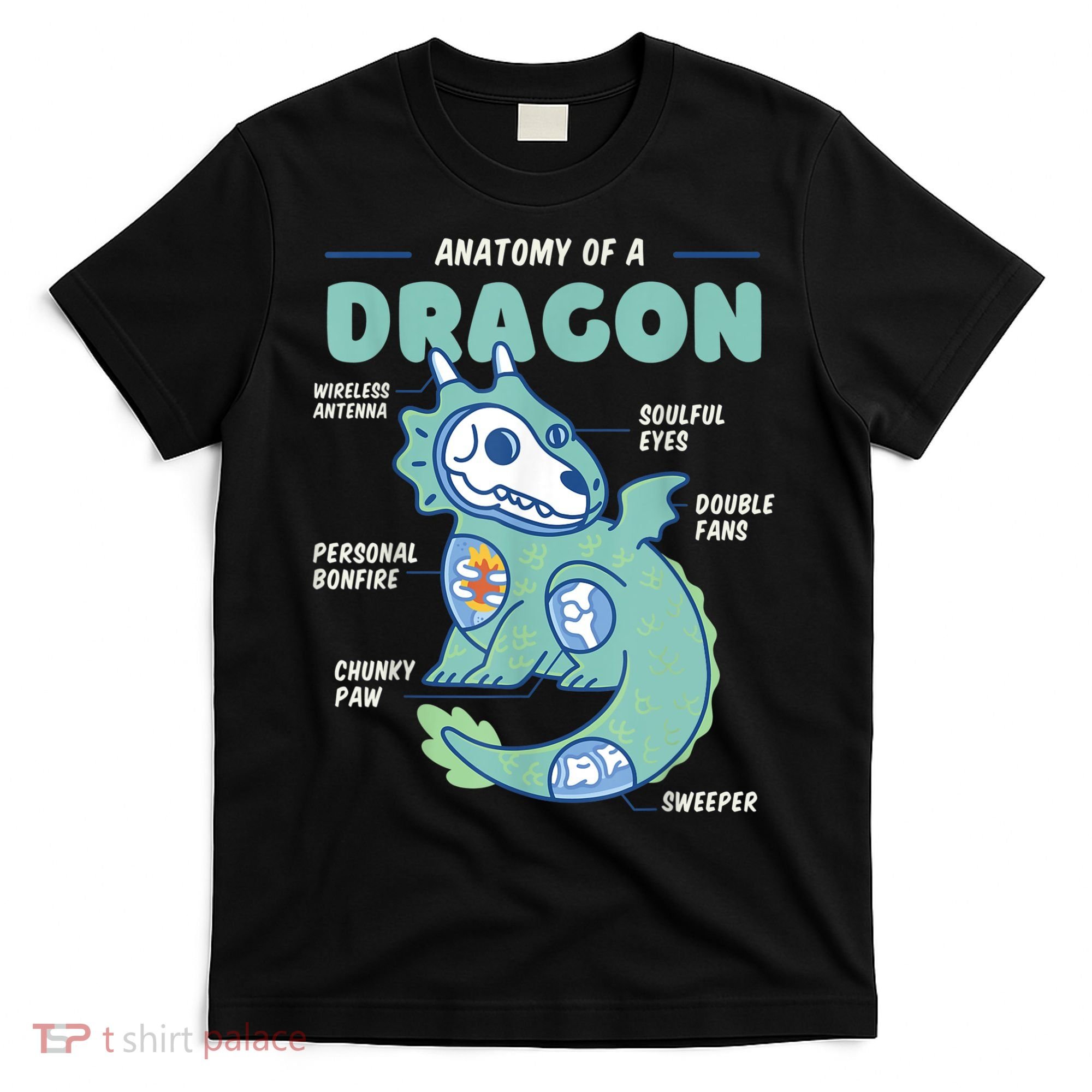 Anatomy Of A Dragon, Funny Dragon Shirt Boys T-Shirt