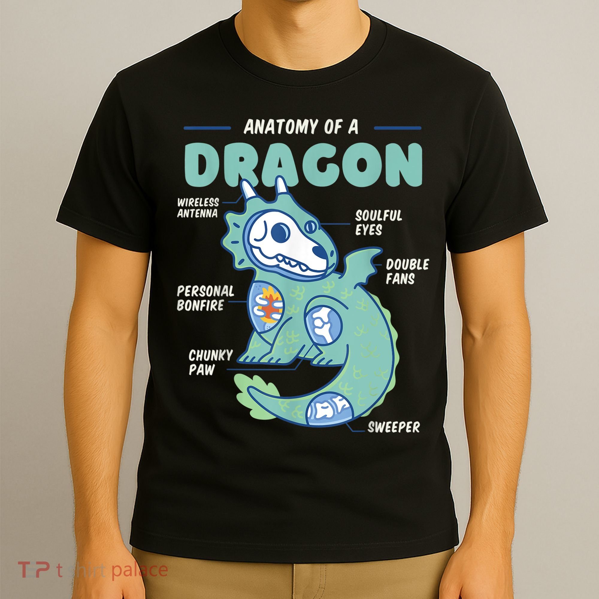 Anatomy Of A Dragon, Funny Dragon Shirt Boys T-Shirt