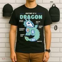 Anatomy Of A Dragon, Funny Dragon Shirt Boys T-Shirt thumb 6