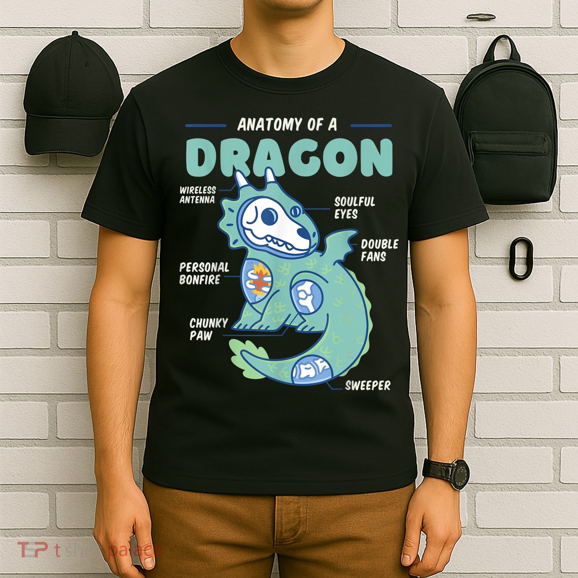 Anatomy Of A Dragon, Funny Dragon Shirt Boys T-Shirt
